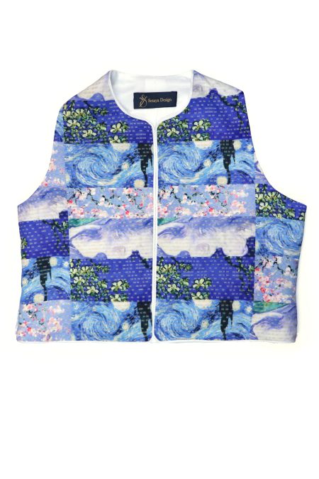 جلیقه کوک دوزی - مدل شکوفه