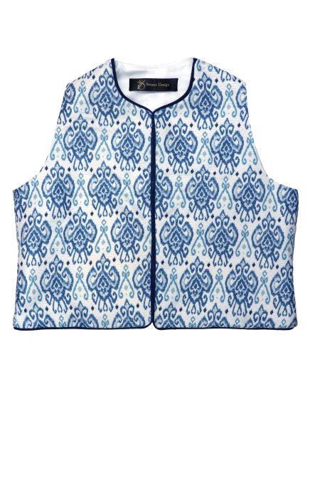 جلیقه کوک دوزی - مدل قوچ آبی