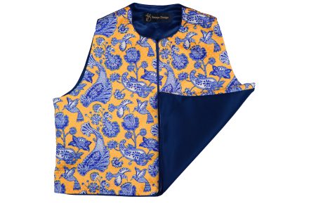 جلیقه کوک دوزی - مدل گل و مرغ